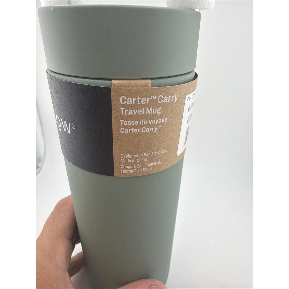 840228806509 Fellow - Carter Carry Tumbler - Smoke Green - Insulated Mug 591ml F